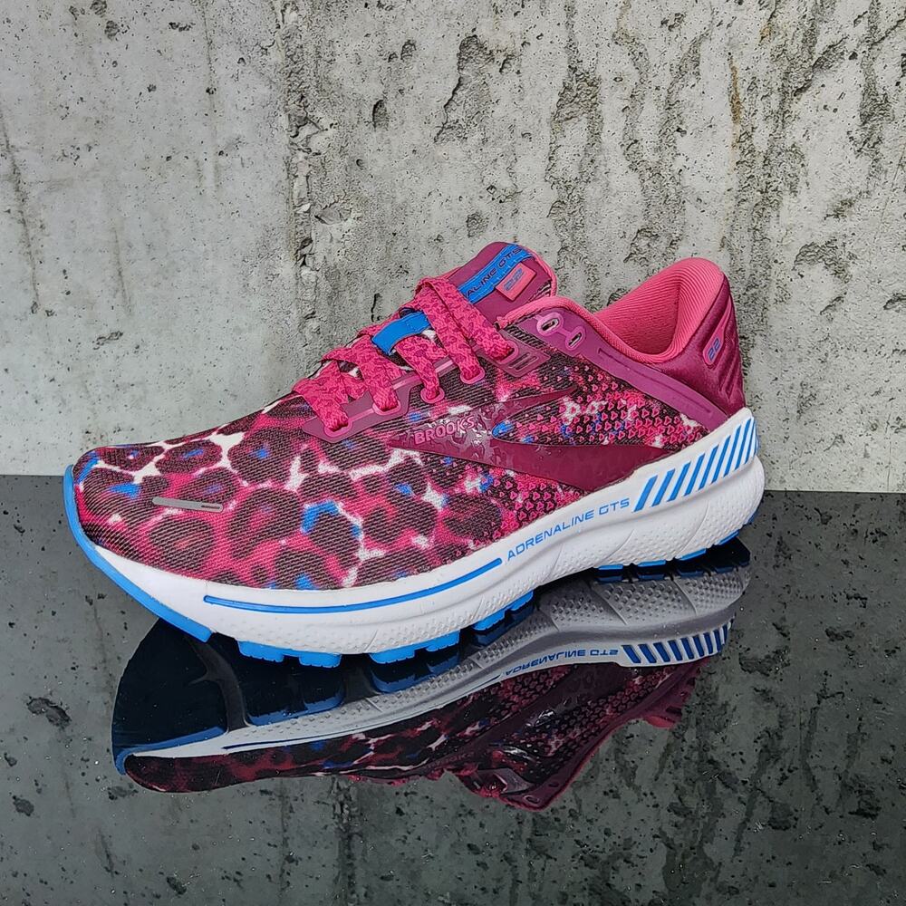 Brooks Adrenaline GTS 22 Women's Running Shoes Magenta Raspberry White Size 7.5 - Picture 2 of 6